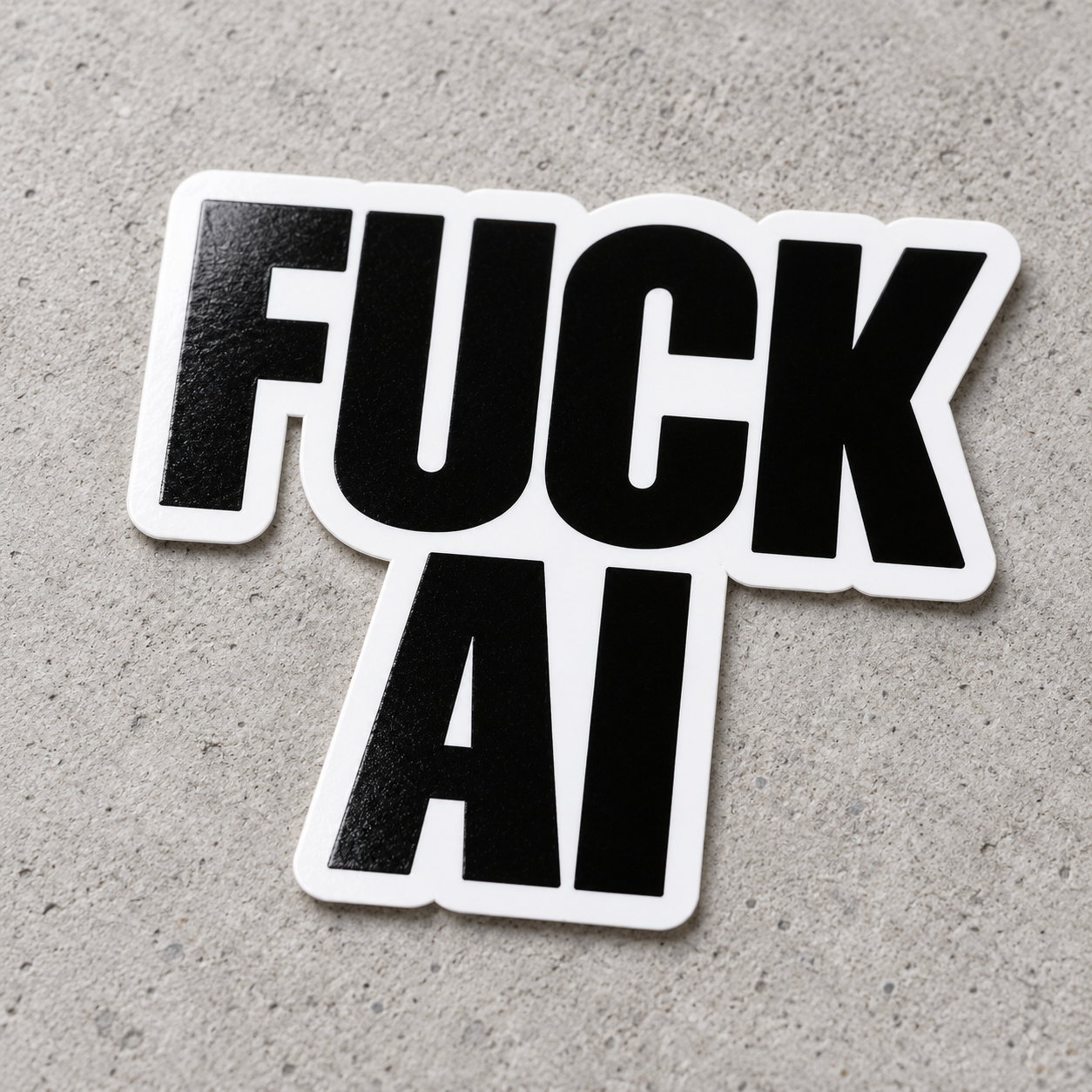 'Fuck AI' Vinyl Sticker