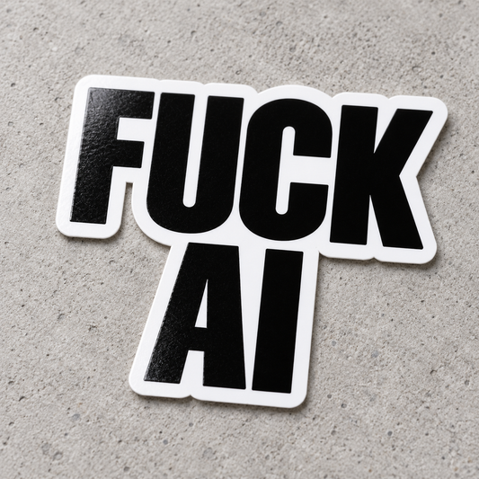 'Fuck AI' Vinyl Sticker
